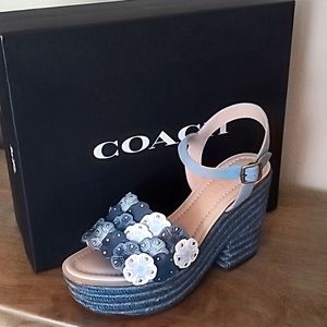 Coach blue Espadrille shoes, size 8